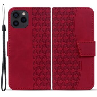 Voor iPhone 15 Pro Max hoesje van PU leer met portemonnee, bedrukt telefoonstandaard hoesje.