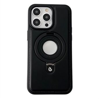 Voor iPhone 15 Pro Max hoesje met ring kickstand, PU-leren coating, TPU-materiaal en magnetische telefoonhoes.