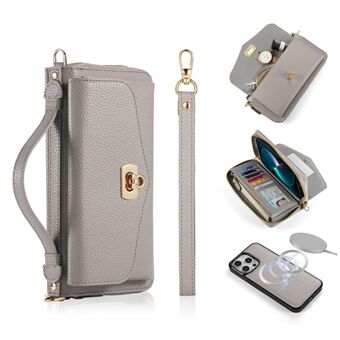 POLA Stijl 001 voor iPhone 15 Pro Max hoesje, verwijderbare lederen portemonnee met RFID-blokkerende telefoonhoes.