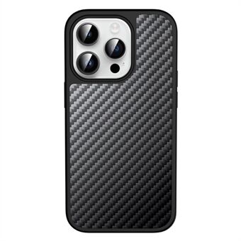 RAIGOR INVERSE Scott-serie voor iPhone 15 Pro Max TPU+PC hoesje met koolstofvezel textuur aan de achterkant.