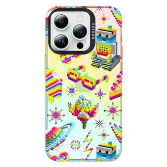 RAIGOR INVERSE Pixel Series voor iPhone 15 Pro Max IMD hoesje PC+TPU Dual Layer telefoonhoesje