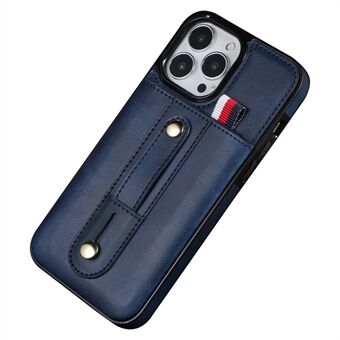 Voor de iPhone 15 Pro Max Case met kaartsleuf, lederen coating, TPU-beschermhoes met kickstand.