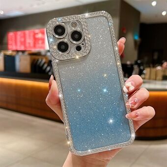 Voor iPhone 15 Pro Max TPU-telefoonhoesje met elektroplaat bling glitter-afdekking.