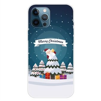 Voor iPhone 15 Pro Max TPU-hoesje met kerstpatroon bedrukte telefoon achterkant hoesje.