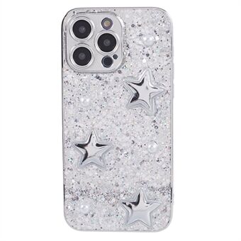 Voor iPhone 15 Pro Max Electroplating Case Zachte TPU 3D Epoxy Telefoonhoes