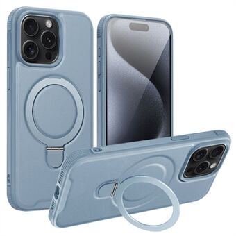 Voor iPhone 15 Pro Max Hoesje PU Leer Gecoat TPU+PC Compatibel met MagSafe Telefoonhoesje