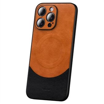 SULADA Magnetic Series voor de iPhone 15 Pro Max Telefoonhoesje, compatibel met MagSafe leren achtercover.