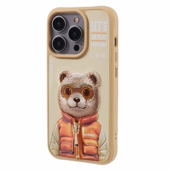 NIMMY Bril Huisdierenserie Gen 2 voor iPhone 15 Pro Max Hoesje met Geborduurd Dierenpatroon Telefoonhoesje