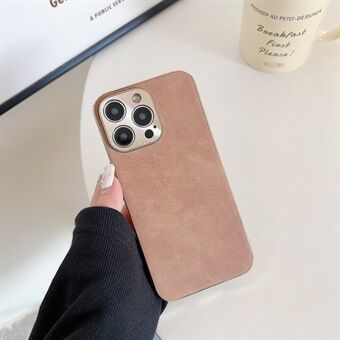 Voor iPhone 15 Pro Max Electroplating Cover Schokbestendige Lederen+TPU Telefoonhoes