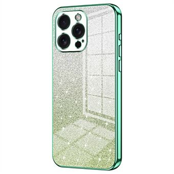 Voor iPhone 15 Pro Max Telefoonhoesje met precieze uitsparingen, TPU-elektroplating glitter cover.