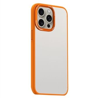 Voor iPhone 15 Pro Max Matte Telefoonhoesje Metallische Lensframe Beschermhoes