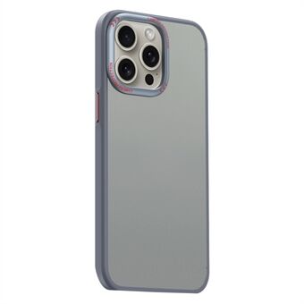 Voor iPhone 15 Pro Max Mat Telefoonhoesje Metalen Lensframe Beschermende Hoes