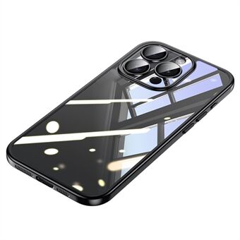 SULADA Titanium serie voor iPhone 15 Pro Max heldere hoesje met elektroplating TPU+PC telefoonhoesje met lensfolie.