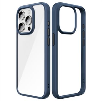 ROCK voor iPhone 15 Pro Max Telefoonhoesje Transparante Panelen TPU+PC Anti-Drop Beschermende Hoes.