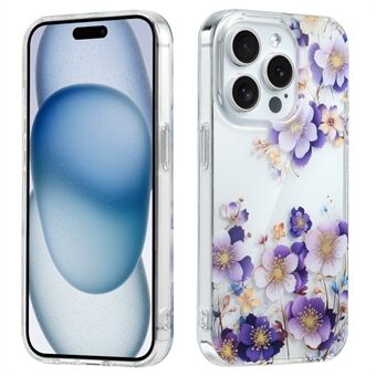 Voor iPhone 15 Pro Max Telefoonhoesje Bloemenpatroon Transparante Telefoonhoes