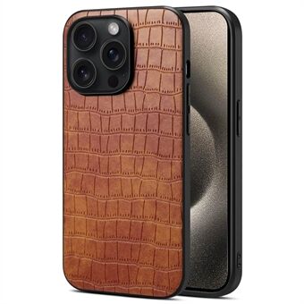 Voor iPhone 15 Pro Max Hoesje Schokbestendig Krokodil Textuur PU+PC+TPU Telefoonhoes