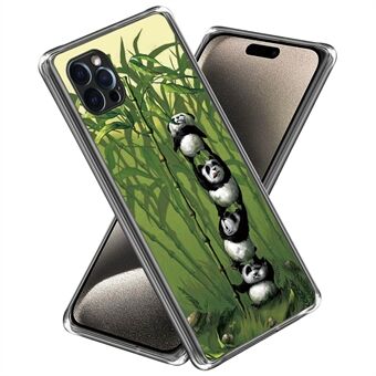 Voor iPhone 15 Pro Max Patroonafdrukkend TPU hoesje Slanke telefoonachterkant