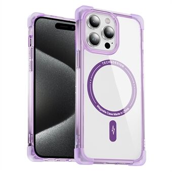 YSM Versterkte Hoeken Serie voor iPhone 15 Pro Max Hoes Compatibel met MagSafe TPU+Acryl Telefoonhoesje