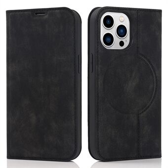 Voor iPhone 15 Pro Max Magnetische Telefoonhoes PU Lederen Schokbestendige Standaardhoes