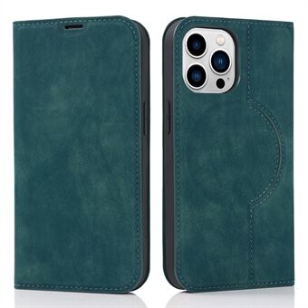 Voor iPhone 15 Pro Max Magnetisch Telefoonhoesje PU Leder Schokbestendige Standaard Cover