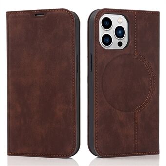 Voor iPhone 15 Pro Max Magnetische Telefoonhoes PU Leren Schokbestendige Stand Cover