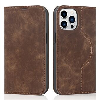 Voor iPhone 15 Pro Max Magnetische Telefoonhoes PU Lederen Schokbestendige Stand Cover