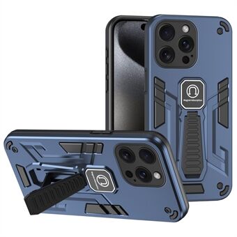 Voor iPhone 15 Pro Max Kickstand PC + TPU hoesje met autohouder