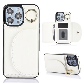 Voor iPhone 15 Pro Max mobiele telefoonhoesje met RFID-blokkerende kaartzak, krasvrije PU+TPU-cover.