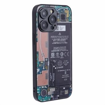 AL Series voor iPhone 15 Pro Max Hoesje Batterijcircuitbord Glazen Telefoonhoesje