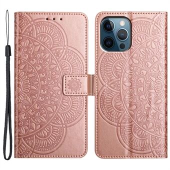 Voor iPhone 15 Pro Max hoesje Bloemenpatroon Flip Stand Telefoonbeschermer