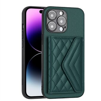 YB Leercoating-serie-8 voor iPhone 15 Pro Max hoesje met RFID-blokkerende kaarthouder en telefoonhoesje