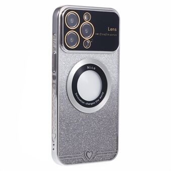 Voor iPhone 15 Pro Max Dunne TPU-hoes Compatibel met MagSafe Elektroplating Telefoonhoesje
