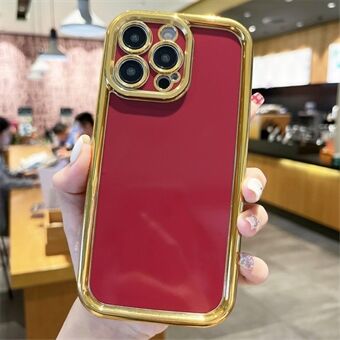 Voor iPhone 15 Pro Max Electroplating Hoesje Camera Bescherming PC+TPU Telefoonhoes