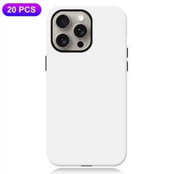 20 stuks / verpakking voor iPhone 15 Pro Max hoesje met DIY Heat Transfer Printing TPU+PC beschermende hoes.