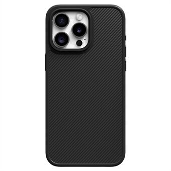 Voor iPhone 15 Pro Max hoesje met koolstofvezeltextuur, krasbestendige zachte TPU-telefoonhoes.