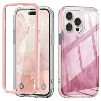 Voor iPhone 15 Pro Max hoesje Bump Proof PC+TPU Gradient Feather Back Telefoonhoesje