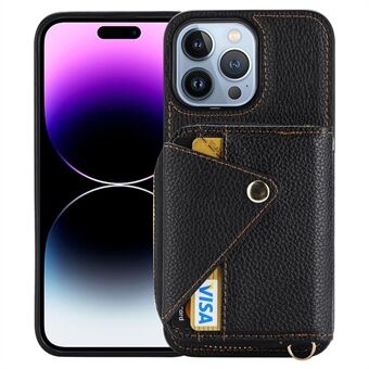 Ritssluiting-portemonnee hoesje voor iPhone 15 Pro Max Shell RFID-blokkering Kickstand mobiele telefoonhoes.