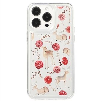 Voor iPhone 15 Pro Max hoesje Zacht TPU Vlinderpatroon Print Telefoonhoesje