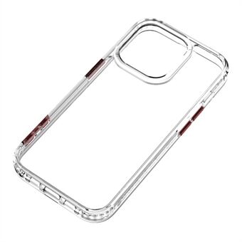 Q.COO Crystal-serie voor iPhone 15 Pro Max Schokbestendige Hoesje Transparante PC+TPU Telefoonhoes