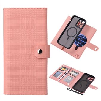 VILI GHA Series Voor iPhone 15 Pro Max Telefoonhoesjes Portemonnee PU Leer+TPU+PC Hoes Compatibel met MagSafe