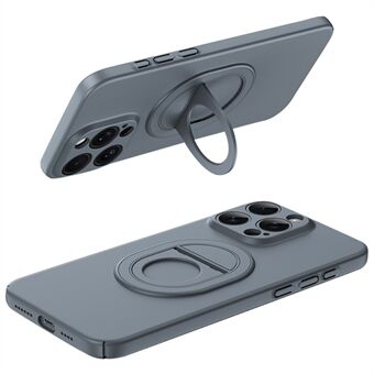 Voor iPhone 15 Pro Max Mat Hoesje Compatibel met MagSafe Stootbestendige PC Telefoonhoes met Draaibare Kickstand