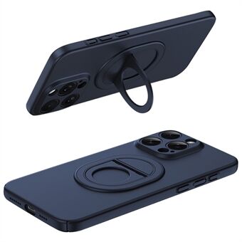 Voor iPhone 15 Pro Max Matte Case Compatibel met MagSafe Stootvaste PC Telefoonhoes met Draaibare Kickstand