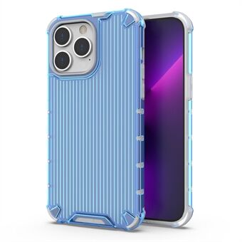 Voor iPhone 15 Pro Max hoesje PC+TPU streep patroon warmteafvoer telefoonhoes.