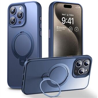 Voor de iPhone 15 Pro Max telefoonhoes met magnetische standaard TPU+PC cover, compatibel met MagSafe.