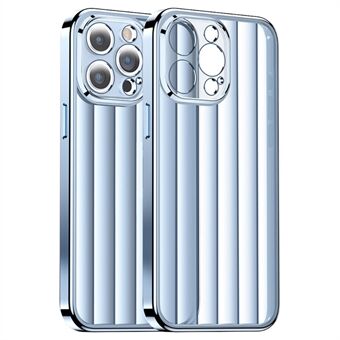 Voor de iPhone 15 Pro Max-hoes met Lensfilm Verticaal Strip-ontwerp PC+TPU Telefoonhoesje