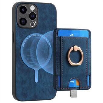 D7 voor iPhone 15 Pro Max Hoesje valbestendig Afneembaar Magnetisch Kaartsleuf Telefoonbeschermer