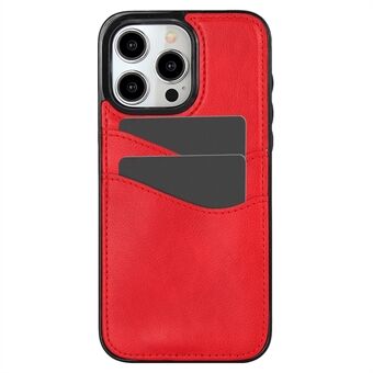 Voor iPhone 15 Pro Max Hoesje met Kaarthouder PU+TPU Slanke Telefoonhoes