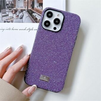 VESCENT voor iPhone 15 Pro Max Anti-drop PC+TPU Telefoonhoesje met Hot Press Molding Glitterpoeder Telefoonhoes