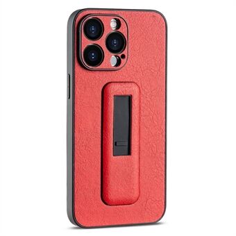 Voor iPhone 15 Pro Max Anti-val Hoesje PC+PU Lederen Telefoonhoesje met uitschuifbare standaard.