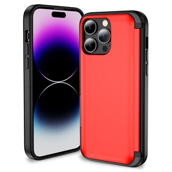 Voor de iPhone 15 Pro Max hoes TPU+PC met verborgen kaartsleuf.